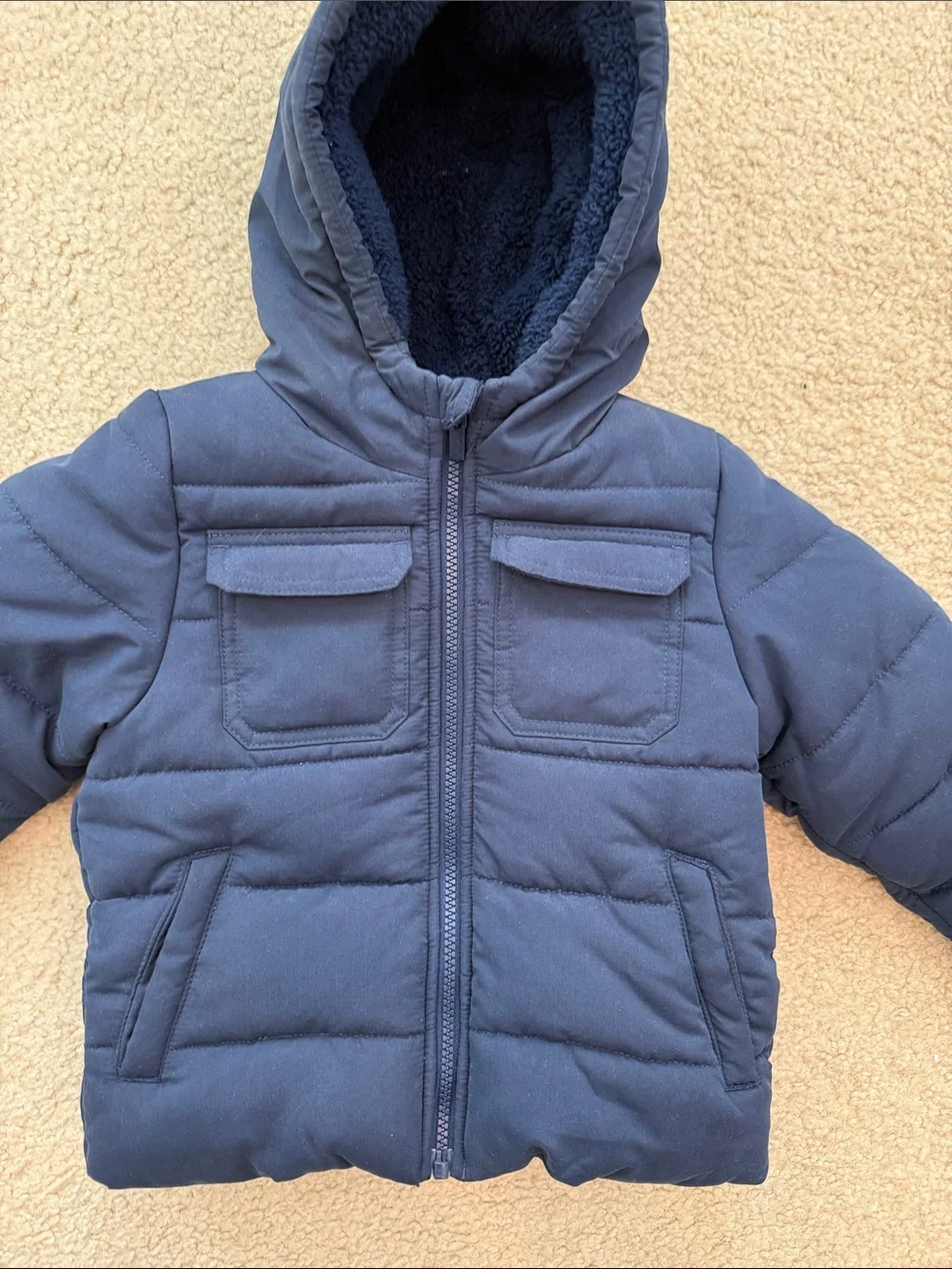 Carter's Hooded Fleece Lined Puffer Coat Size 3T